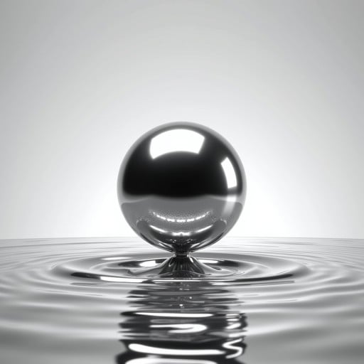 Silver Liquid Metal Macro